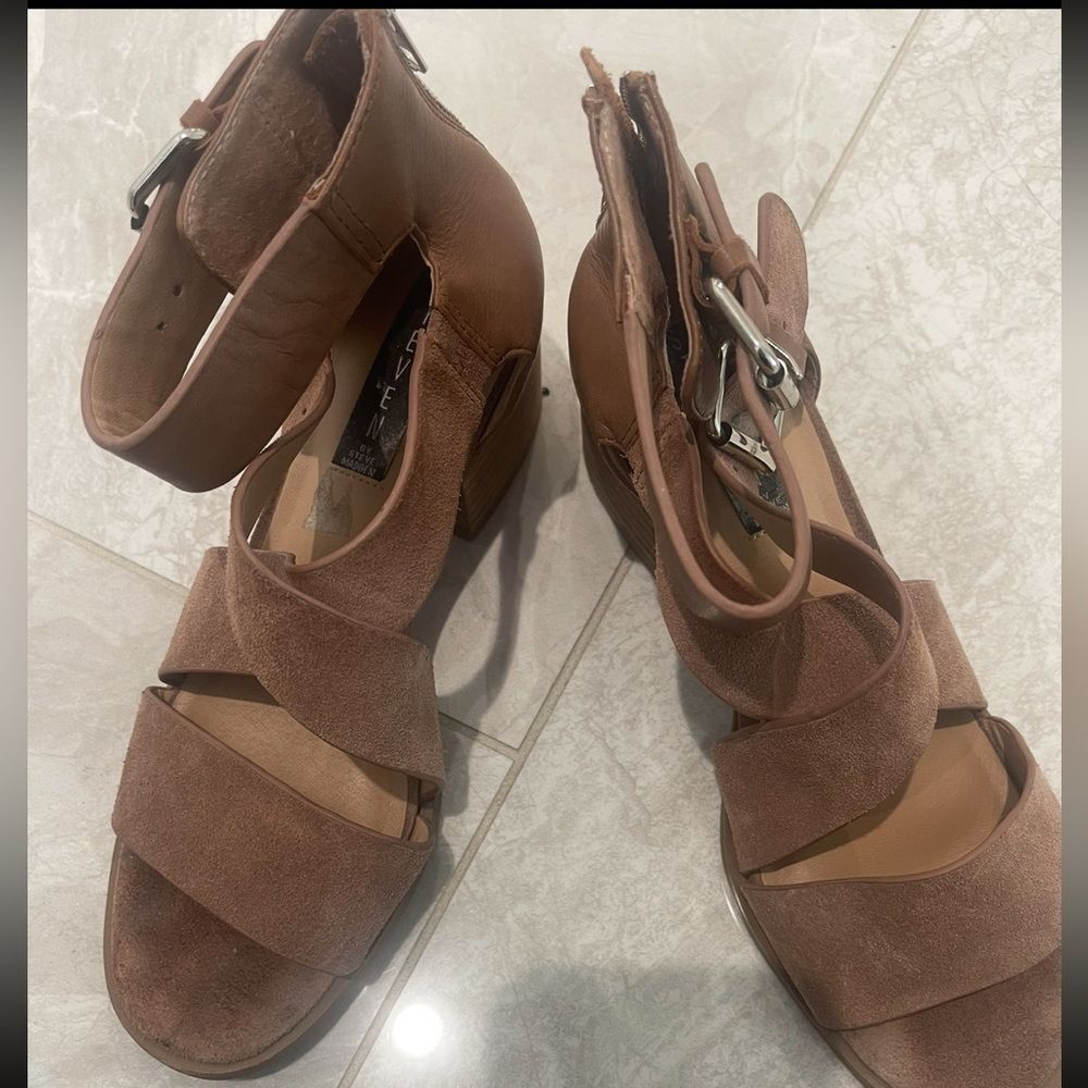 Steven By Steve Madden Brown Crisscross Sandals